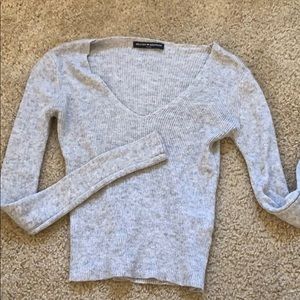 Brandy Melville soft gray sweater (tight)